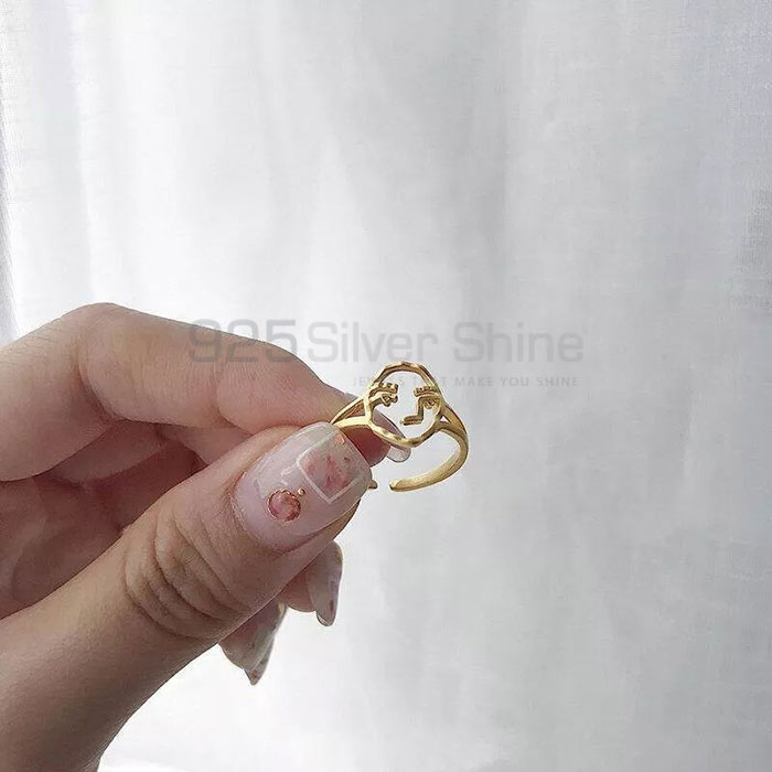Stunning Face Minimalist Handmade Ring In 925 Sterling Silver FCMR102
