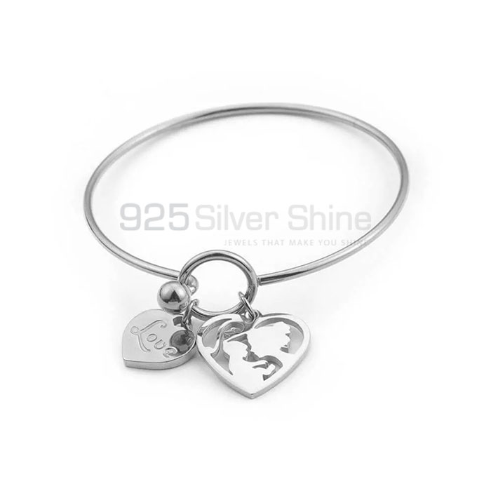 Stunning Family Charm Bangle Bracelet In 925 Silver FAMB104