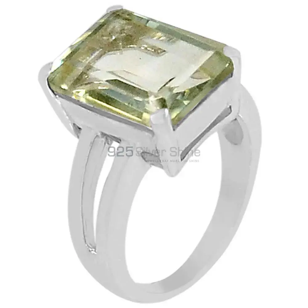 Green Amethyst Sterling Silver Rings 925SR067-2