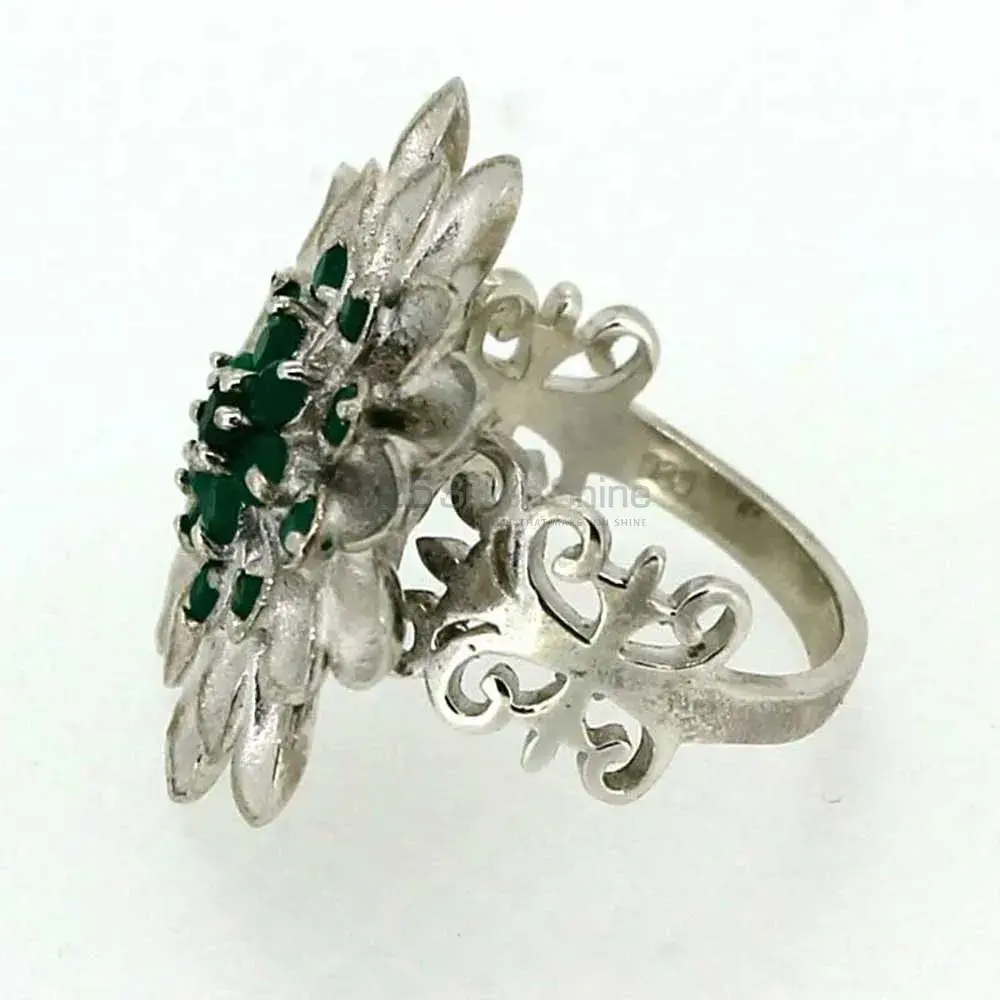 Stunning Green Onyx Gemstone Handmade Ring In 925 Solid Silver 925SR030_1