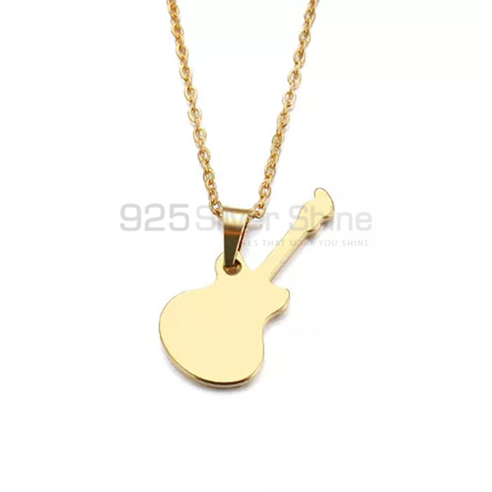 Stunning Guitar Music Players Charm Necklace In Sterling Silver MSMN423_0