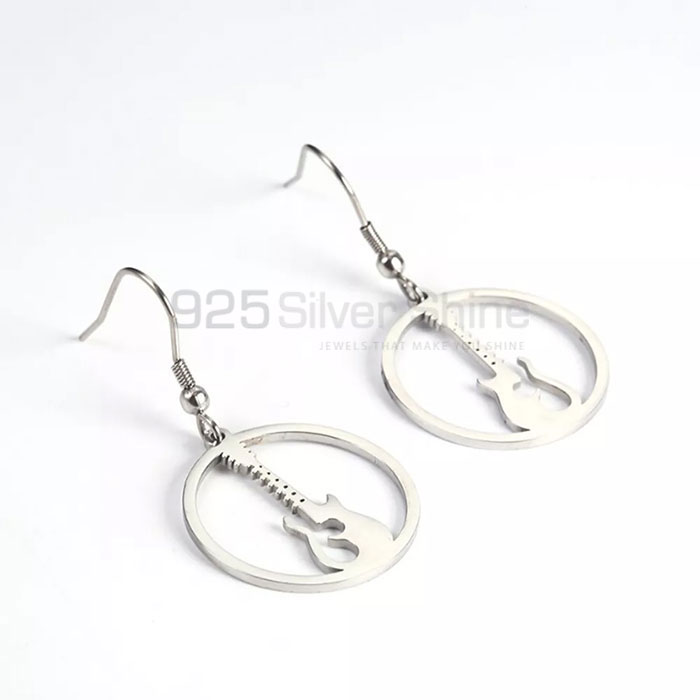 Stunning Guitar Players Music Circle Dangle Earring MSME413