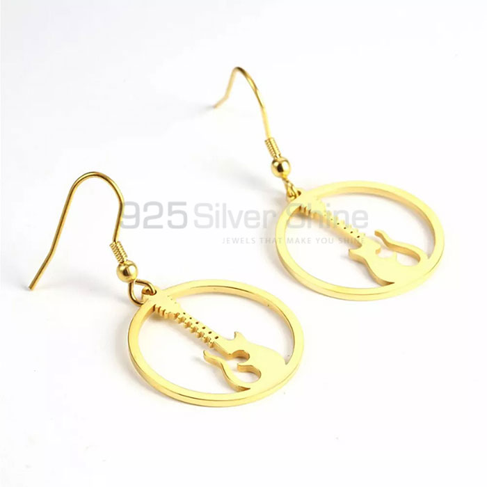 Stunning Guitar Players Music Circle Dangle Earring MSME413_0