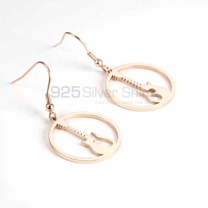 Stunning Guitar Players Music Circle Dangle Earring MSME413_2