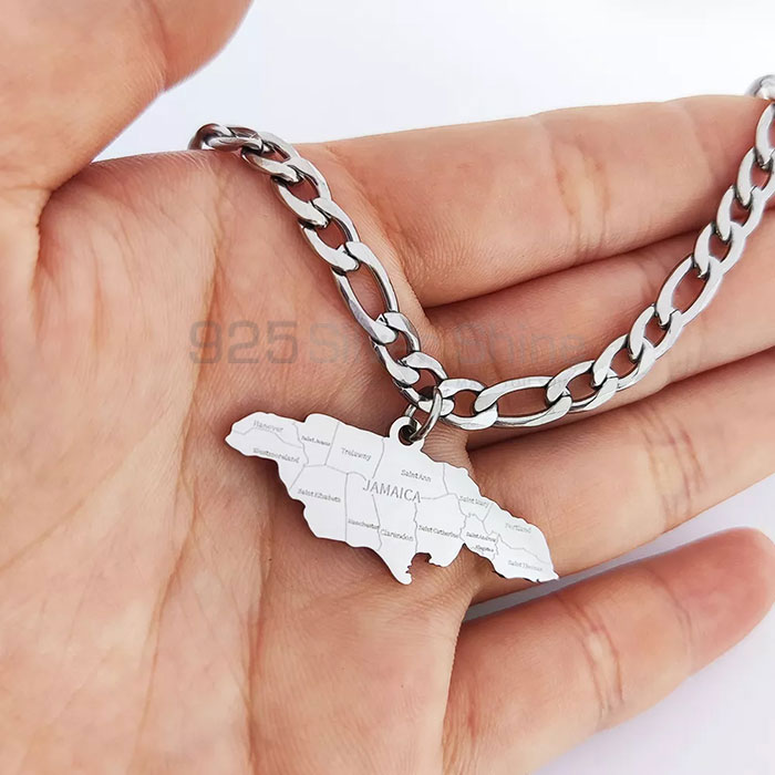 Stunning Jamaica With City Name Chain Bracelet In Silver MPMB352_1