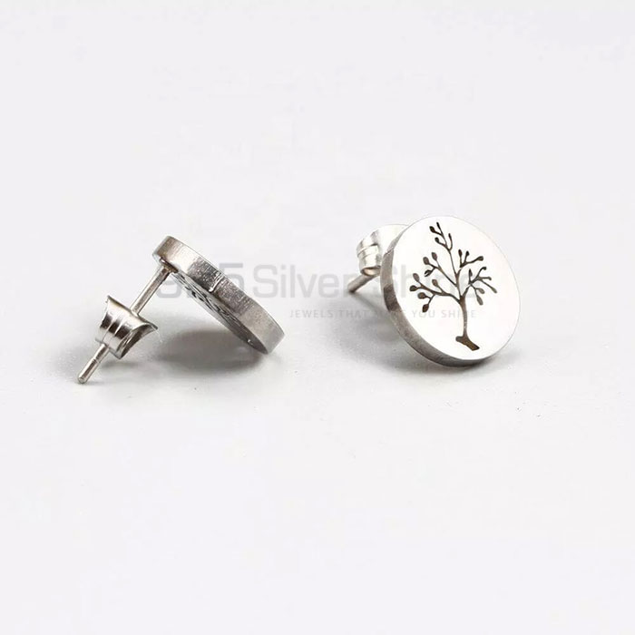 Stunning Life Of Tree Symbol Stud Earring In Silver TLME603_0