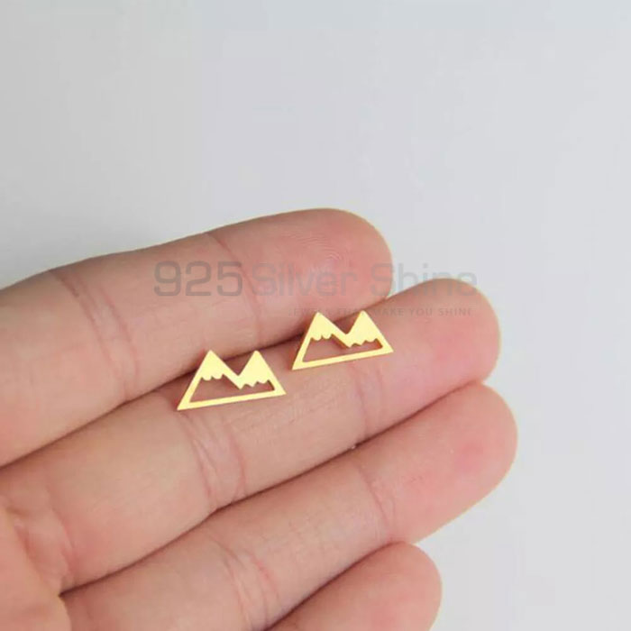Stunning Mountain Stud Earring In Sterling Silver MUME407_0