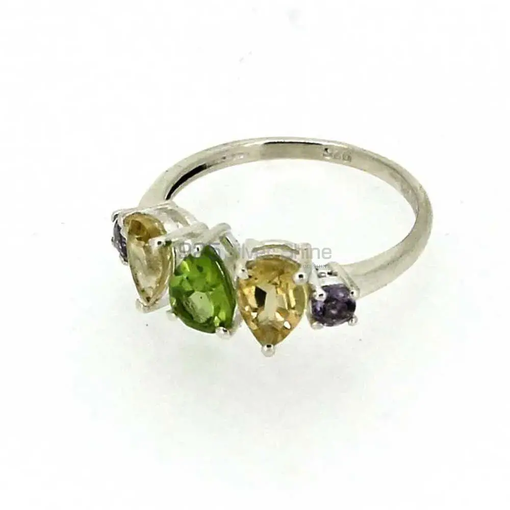 Stunning Multi Stone Gemstone Handmade Ring In Sterling Silver 925SR03-3_1