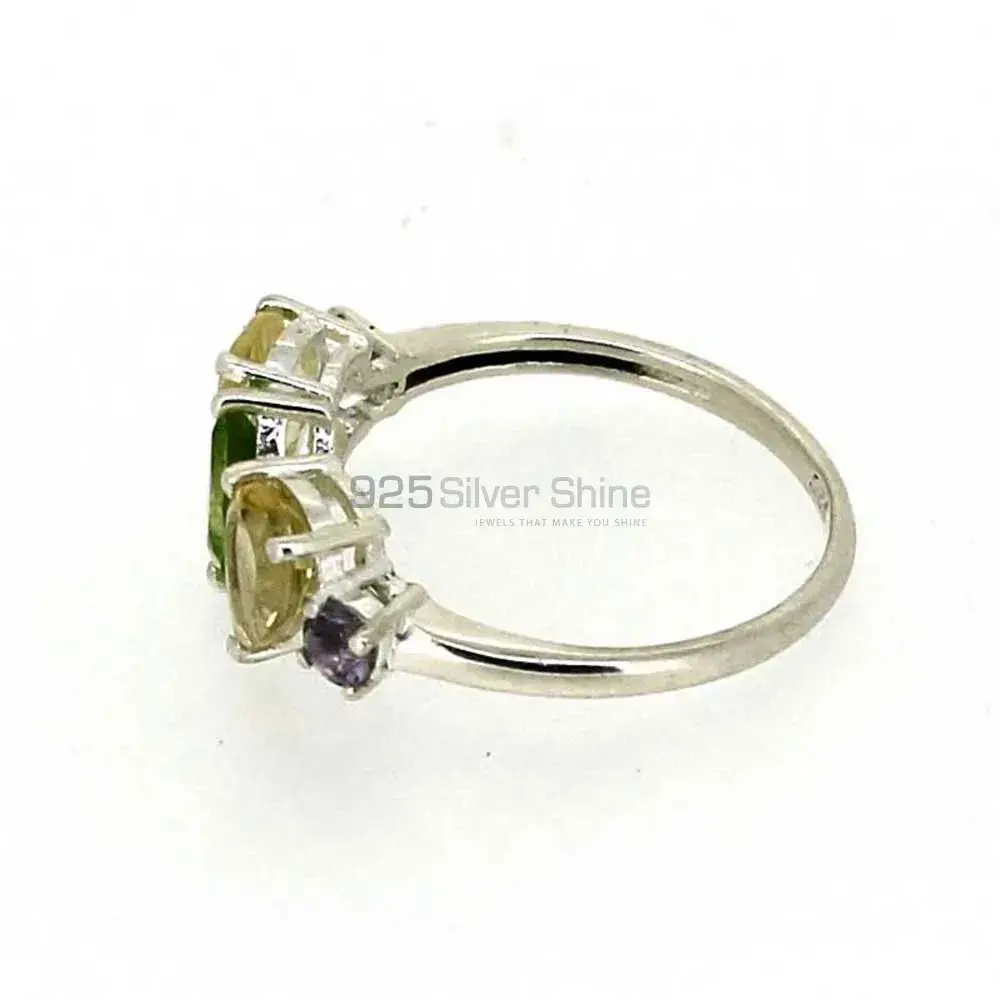 Stunning Multi Stone Gemstone Handmade Ring In Sterling Silver 925SR03-3_4