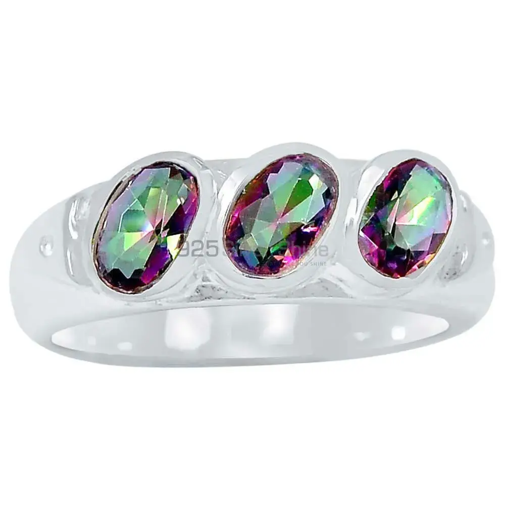 Stunning Mystic Topaz Semi Precious Gemstone Ring In Solid Silver 925SR079-3_0