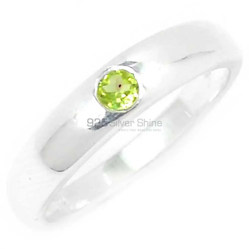 Peridot Birthstone Sterling Silver Rings 925SR081-4