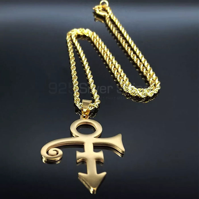 Stunning Prince Symbol Minimalist Necklace In Sterling Silver SMMN561