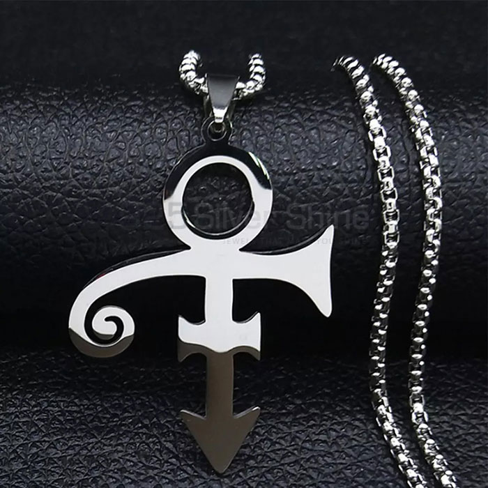 Stunning Prince Symbol Minimalist Necklace In Sterling Silver SMMN561_0