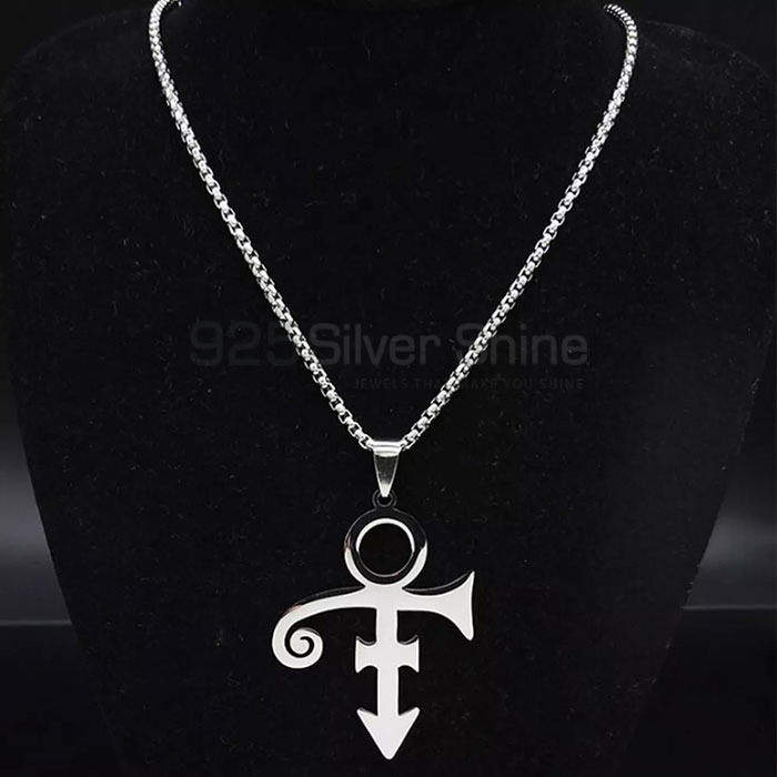 Stunning Prince Symbol Minimalist Necklace In Sterling Silver SMMN561_3