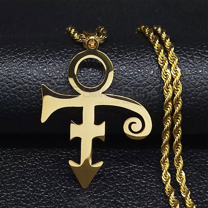 Stunning Prince Symbol Minimalist Necklace In Sterling Silver SMMN561_4