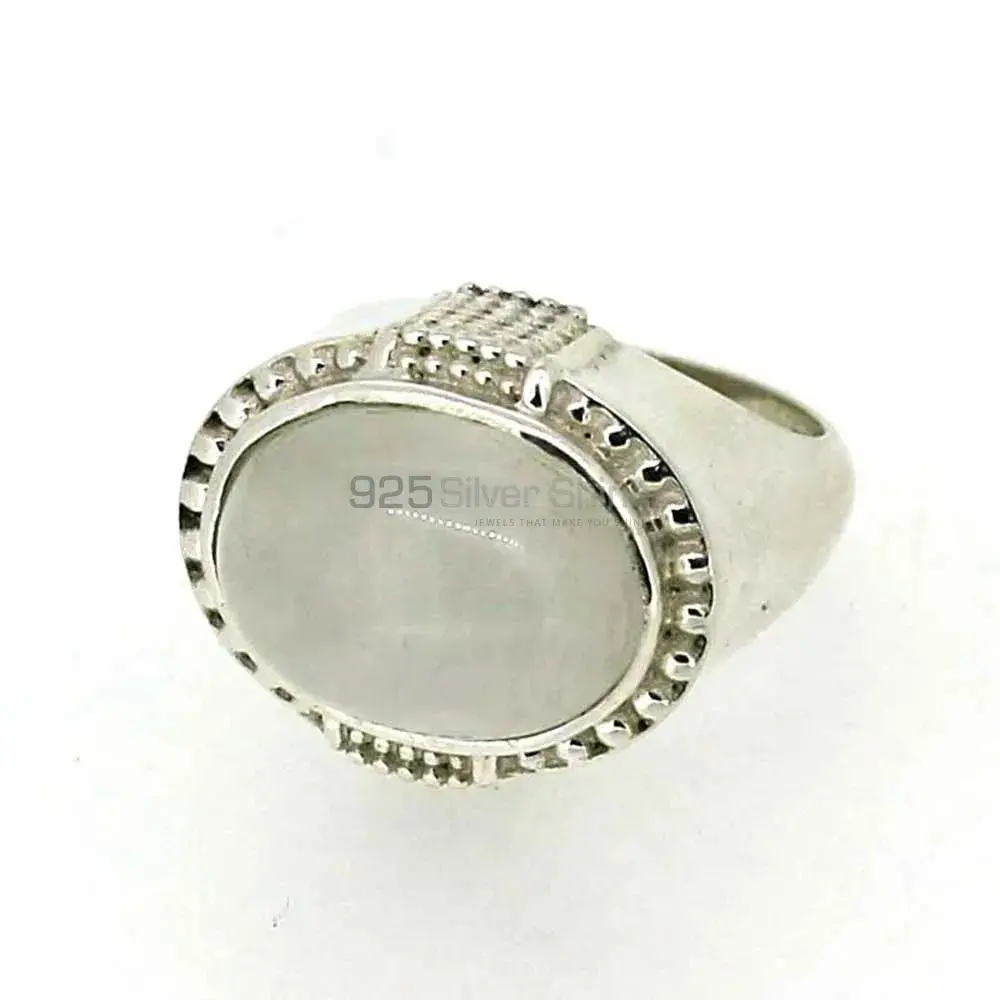 Stunning Rainbow Gemstone Ring In Sterling Silver 925SR042-4