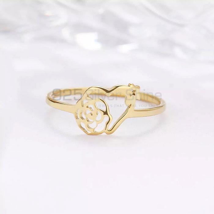 Stunning Rebel Love Heart Ring. Sterling Silver Love Star Minimalist Ring FWMR252_0
