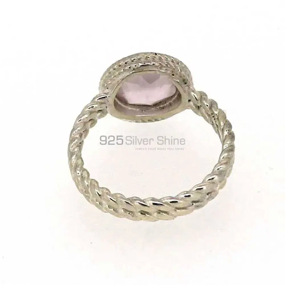 Stunning Rose Quartz Semi Precious Gemstone Ring In 925 Silver 925SR015_0