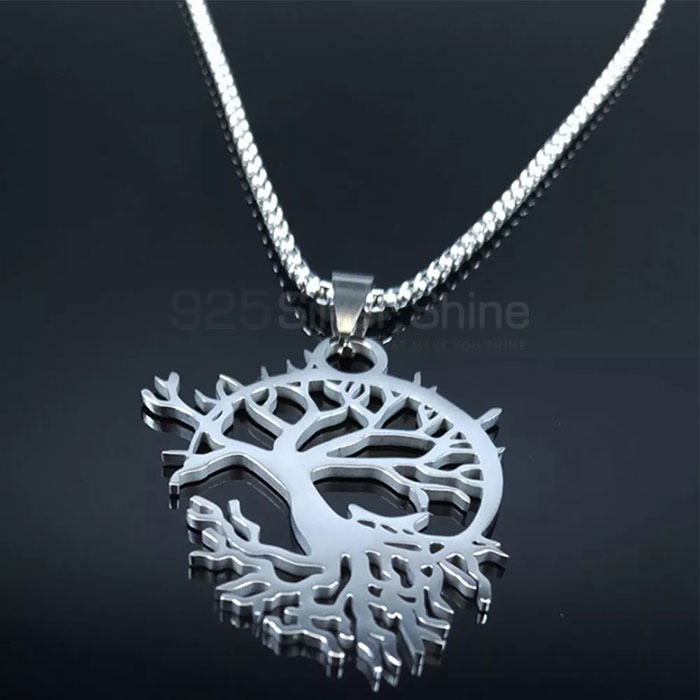 Stunning Silver Handmade Life Of Tree Necklace For Yoga TLMN608