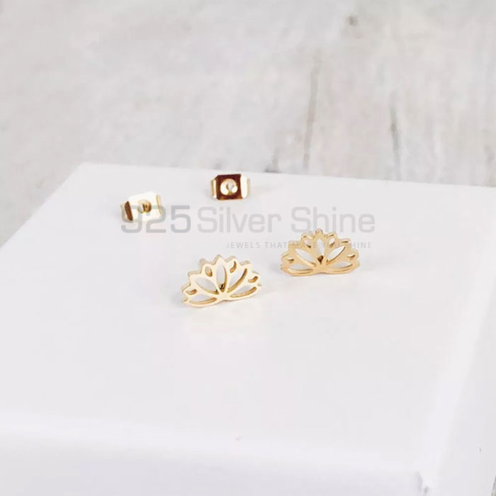Stunning Small Minimalist Flower Stud Earring In Sterling Silver FWME204_0