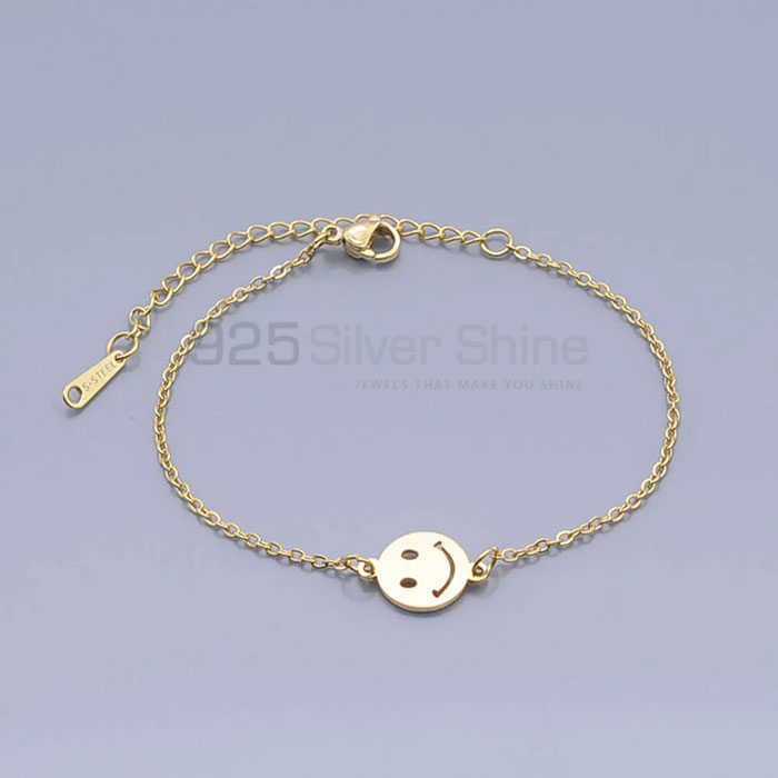 Stunning Smiley Face Charm Designer Bracelet In 925 Silver SMMB427_0