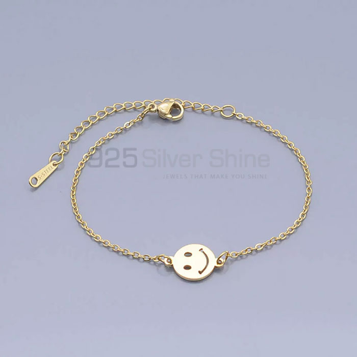 Stunning Smiley Face Charm Bracelet In 925 Silver SMMB427_0