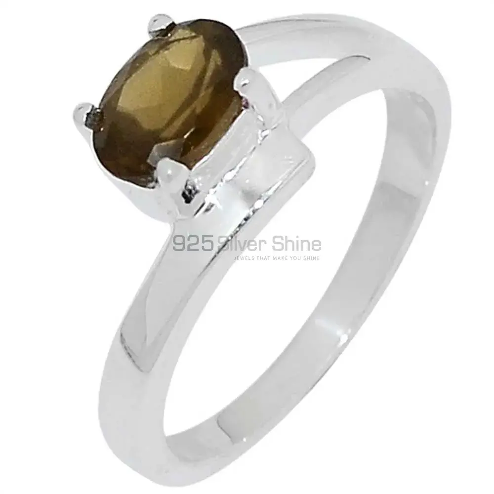 Stunning Smoky Quartz Gemstone Handmade Ring In Sterling Silver 925SR088-1