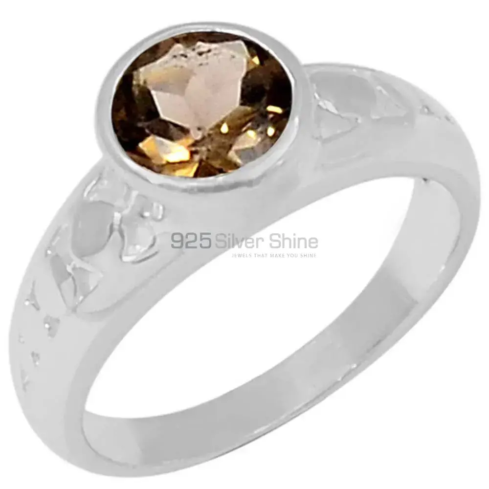 Stunning Smoky Quartz Gemstone Ring In 925 Sterling Silver 925SR053-3