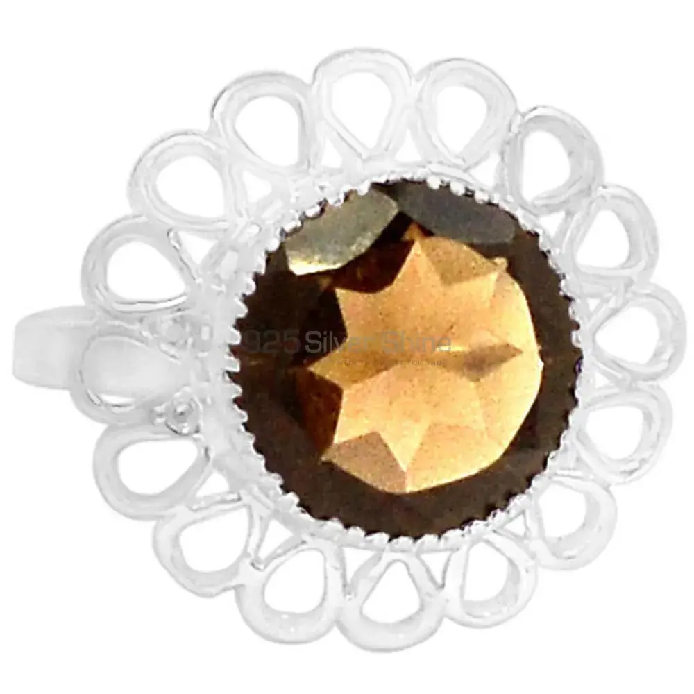 Stunning Smoky Quartz Gemstone Ring In Sterling Silver 925SR087-2_0