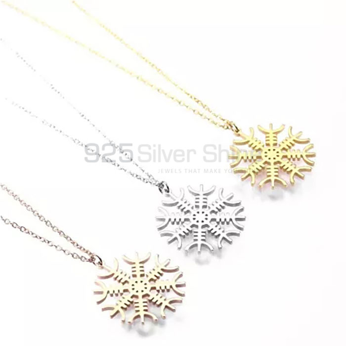 Stunning Snow Charm Chain Necklace In 925 Silver SNMN455_1