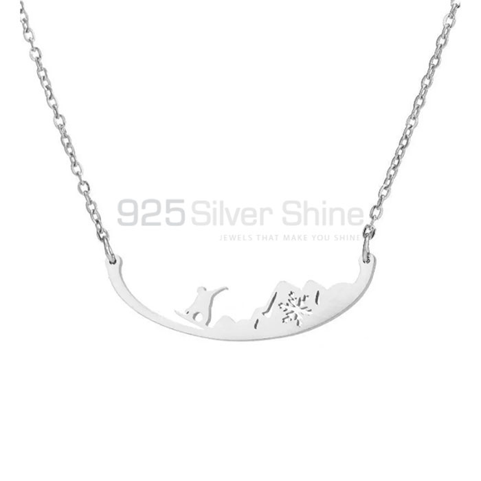 Stunning Sport Snowboard Necklace In Sterling Silver SNMN451