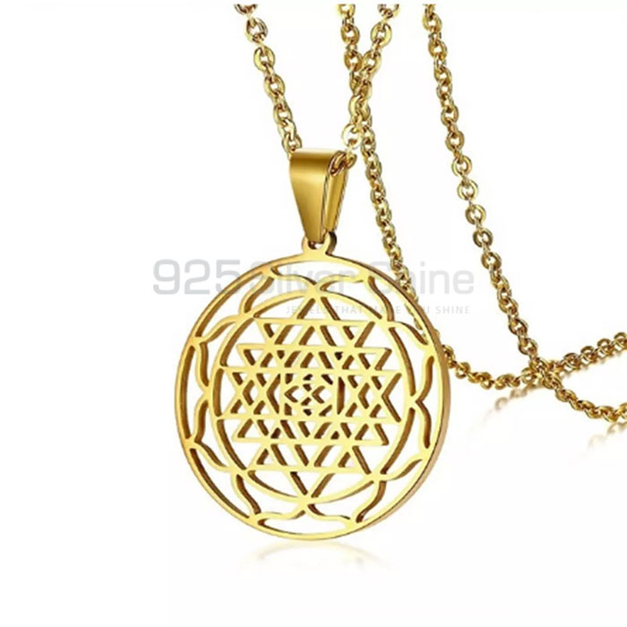 Stunning Sri Yantra Chakra Pendant Necklace In 925 Silver SMMN566