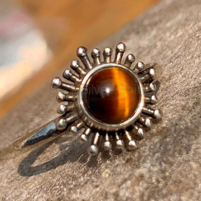 Stunning Tiger's Eye Gemstone Ring In Sterling Silver Jewelry SSR198_2