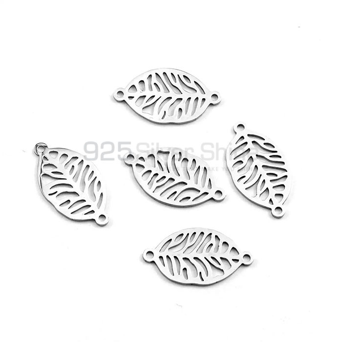 Stunning Tow Bail Flower Leaf Pendant In Sterling Silver FWMP229