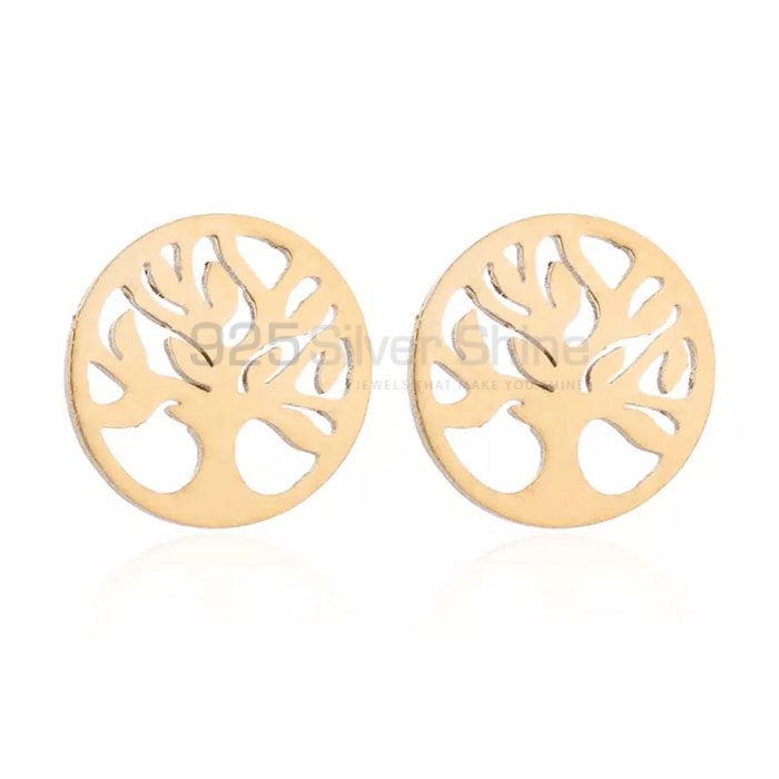 Stunning Tree Of Life Minimalist Stud Earring In Sterling Silver TLME602