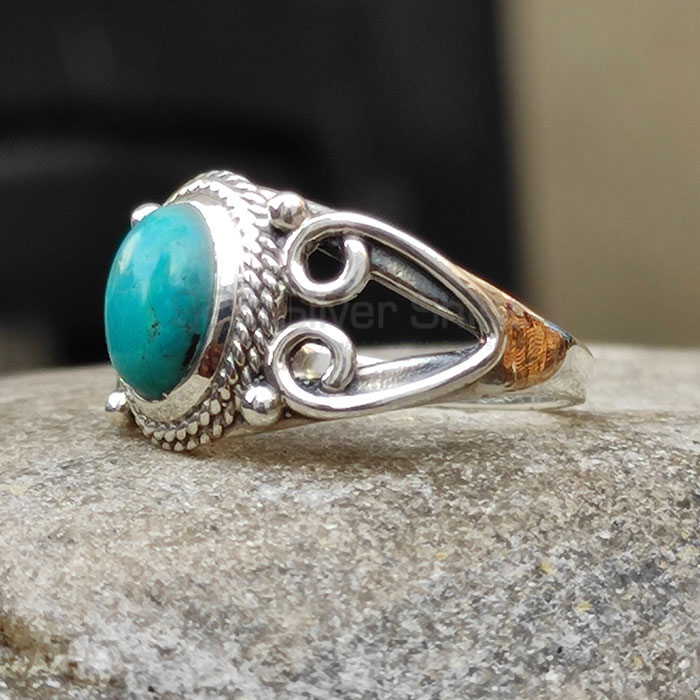 Stunning Turquoise Gemstone Ring In 925 Sterling Silver SSR121_0
