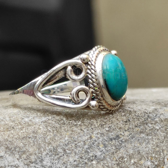 Stunning Turquoise Gemstone Ring In 925 Sterling Silver SSR121_1