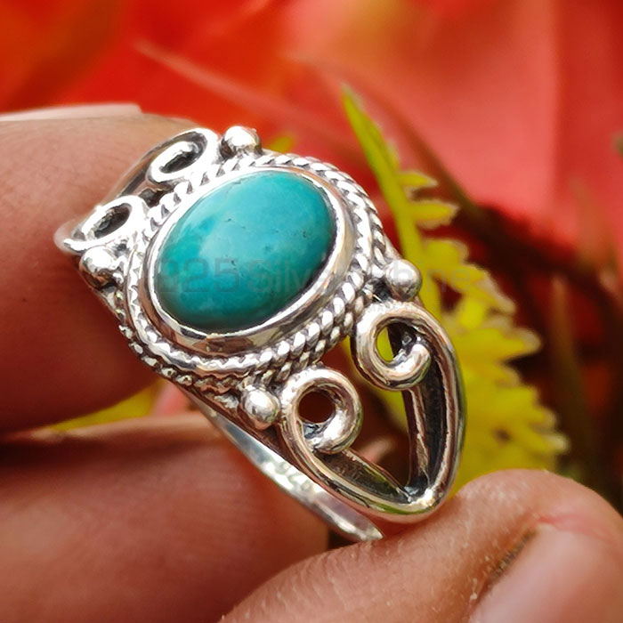 Stunning Turquoise Gemstone Ring In 925 Sterling Silver SSR121_2
