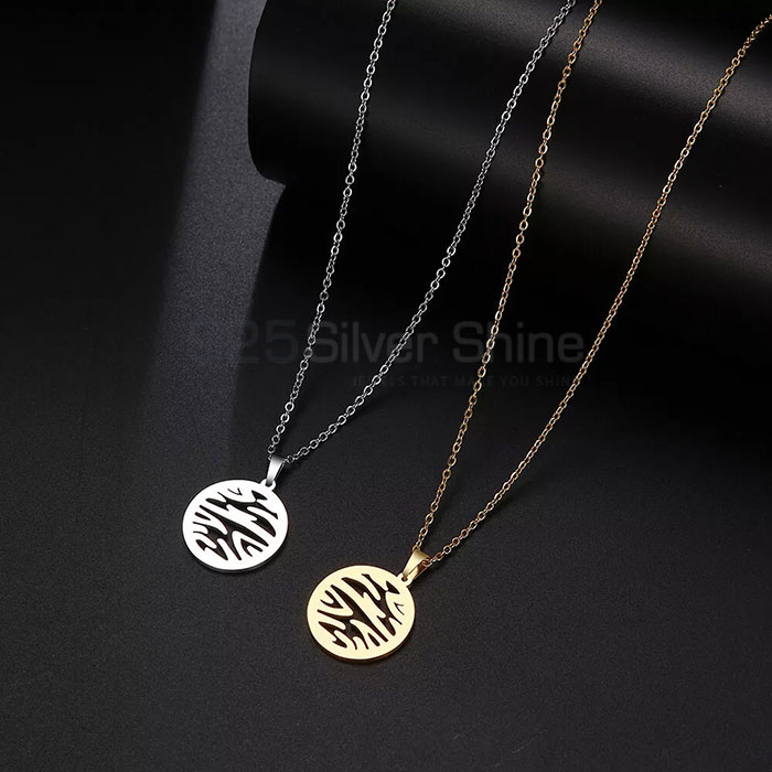 Stunning Water Wave Minimalist Necklace In Sterling Silver WWMN643_1