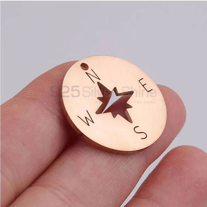 Stylish Minimalist Compass Pendant In 925 Sterling Silver Jewelry COMP48_0