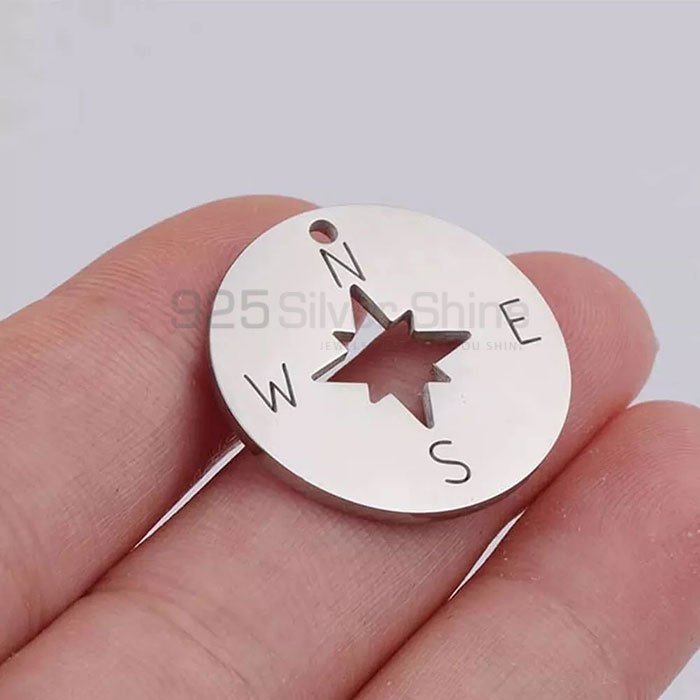 Minimalist Compass Pendant In 925 Sterling Silver Jewelry COMP48_1