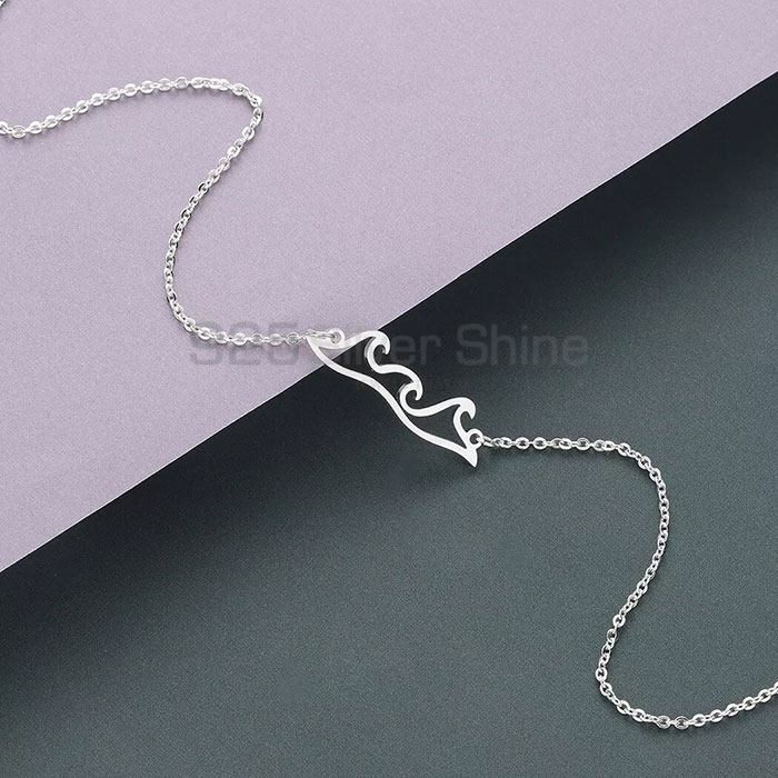 Water Wave Charm Bracelet In Sterling Silver WWMB636