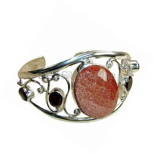 Sunstone Gemstone Cuff Bangles In Sterling Silver Jewelry 925SSB134