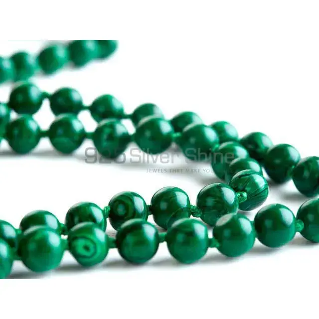 Tassel Mala Malachite Gemstone Beads Necklace 925MBC115_2