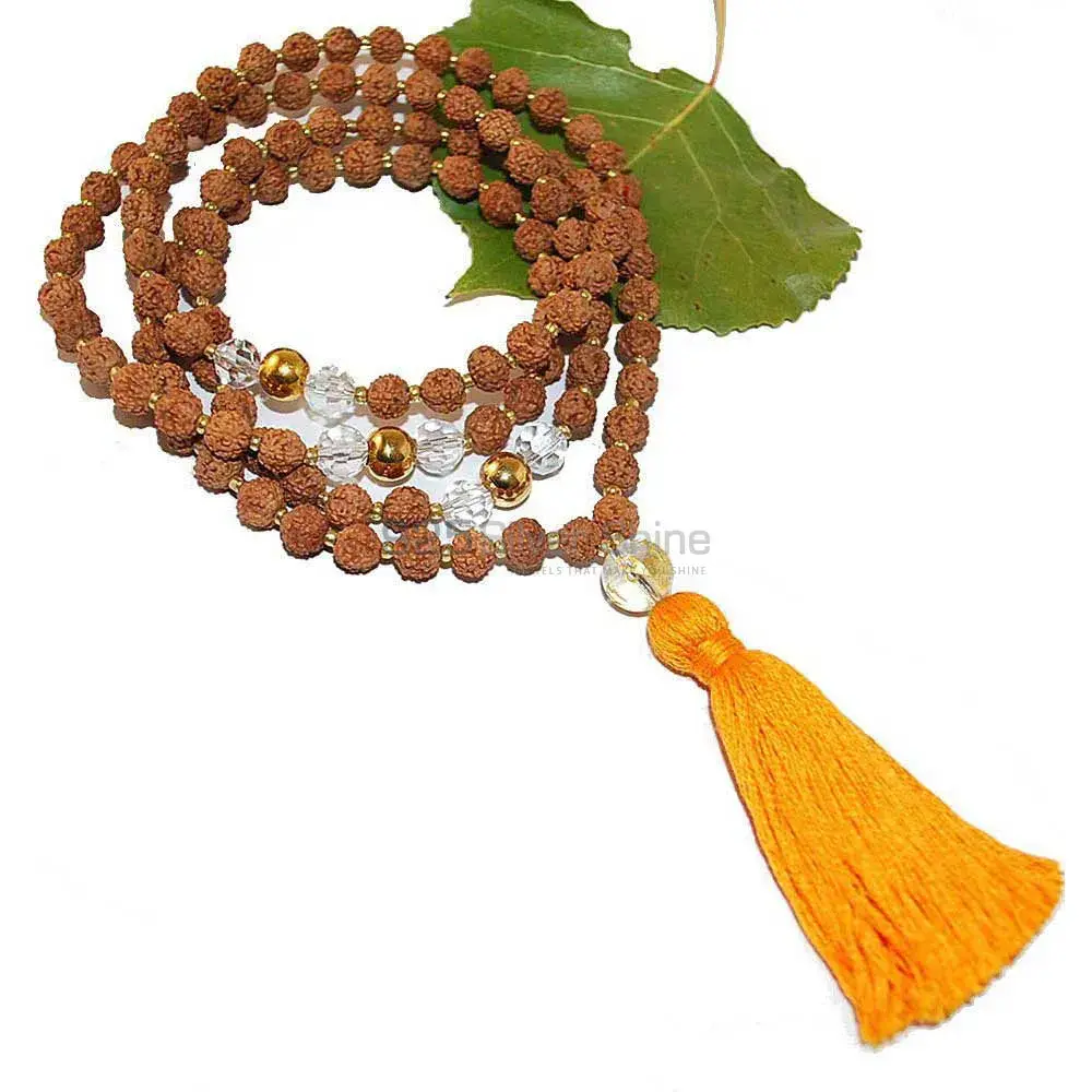 Tassel Mala Rudraksha Gemstone Beads Necklace 925MBC123