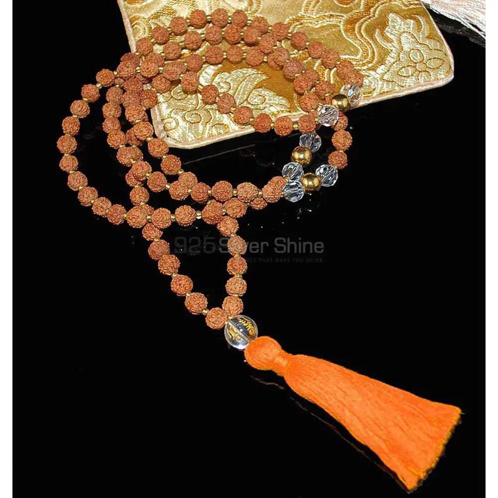Tassel Mala Rudraksha Gemstone Beads Necklace 925MBC123_1