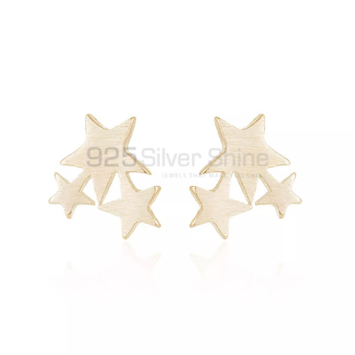 Three Star Climber Stud Earring In 925 Sterling Silver STME494_0