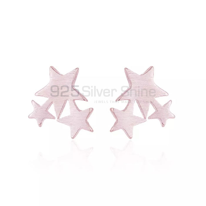 Three Star Climber Stud Earring In 925 Sterling Silver STME494_1