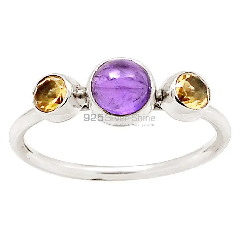 Three Stone Rings In Simple Sterling Silver Design 925SR2255_1
