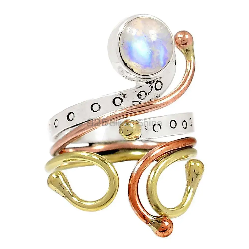 Three Tone Silver Rings In Natural Gemstone 925SR2250_1